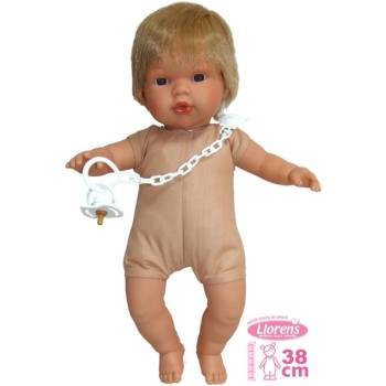 Llorens 385S SASHA - реалистична кукла със звуци и меко текстилно тяло - 38 см