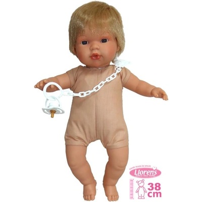 Llorens 385S SASHA - реалистична кукла със звуци и меко текстилно тяло - 38 см