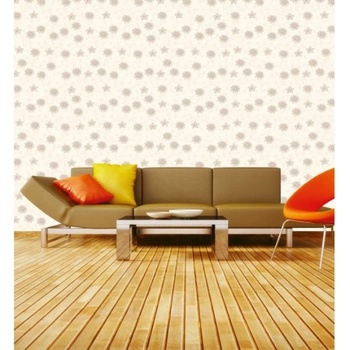 DIMEX ART Луксозна флизелинова тапета бежов флорален мотив