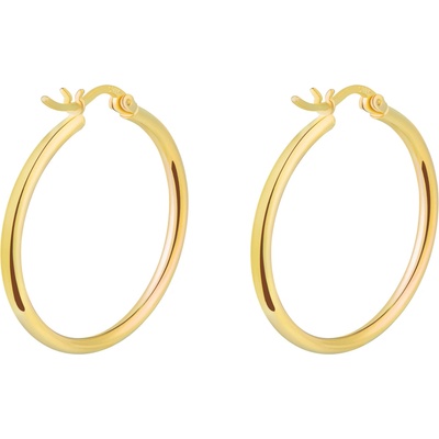 Olivie stříbrné kruhy gold 7069