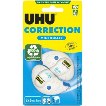 UHU GmbH & Co. KG Коригираща лента UHU Mini Roller Blister (2x) 6 м x 5 мм