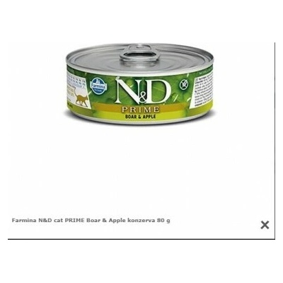Farmina N&D cat Prime Boar & Apple 80 g