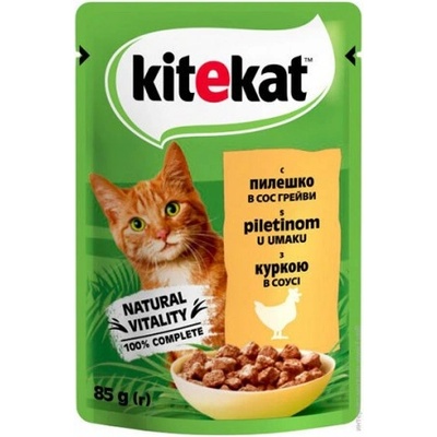 Храна за котки пилешко в сос грейви Kitekat 85гр
