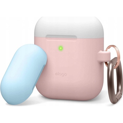 Elago AirPods Silicone Duo Hang Case EAPDH-PK-WHPBL