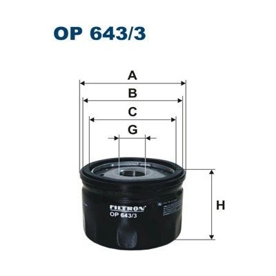 FILTRON Olejový filter OP 643/3