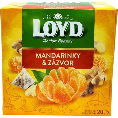 Loyd čaj pyramida mandarinka a zázvor 20 x 2 g