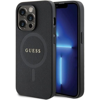 GUESS Кейс Guess GUHMP14LPSAHMCK за iPhone 14 Pro, черен, Saffiano MagSafe (KXG0073376)