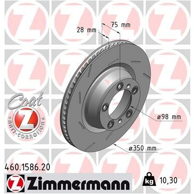 Brzdový kotúč ZIMMERMANN 460.1586.20 (460158620)