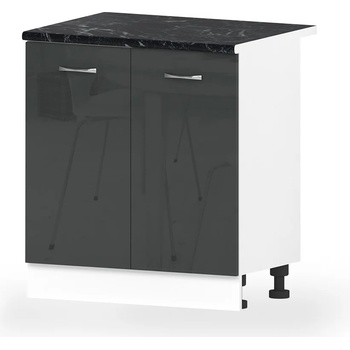 Голд - Аполо Долен кухненски шкаф за мивка Алис b3 80 см антрацит гланц