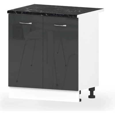 Голд - Аполо Долен кухненски шкаф за мивка Алис b3 80 см антрацит гланц