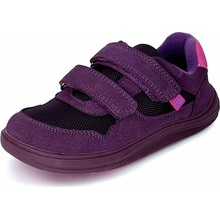 Bugga dievčenské celoročné barefoot tenisky SAFI Dark Purple