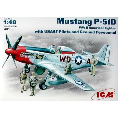 ICM P-51D-15 Mustang w/personnel 1:48