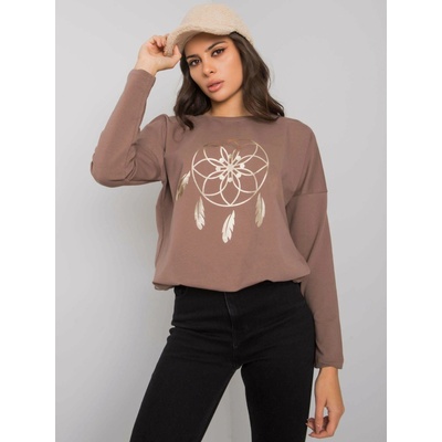 blúzka s potlačou LAPAČA SNOV RV BZ 7200.30P BROWN