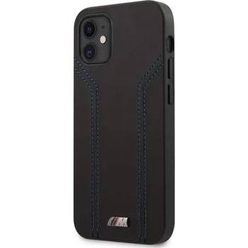 Image 1 of BMW M Collection PU Carbon Stripe Leather Hard Case - кожен кейс за iPhone 12 mini (черен)