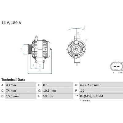 Generátor BOSCH 0 986 047 910