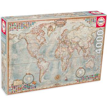 Educa Пъзел Educa от 4000 части - Карта на света (EDU14827)