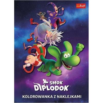 Drak Diplodok omaľovánka so samolepkami