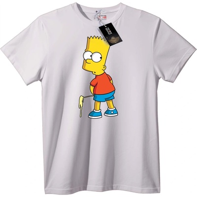 NOONEBRAND Тениска Барт Симпсън - L, White