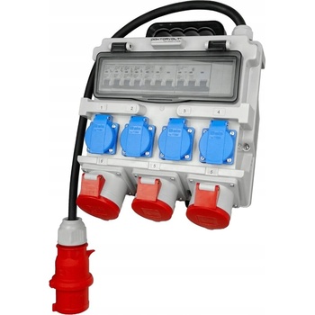 Stavební rozvaděč 32A 2x16A 4x230V Schuko Doktorvolt DV-7273-D