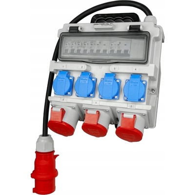 Stavební rozvaděč 32A 2x16A 4x230V Schuko Doktorvolt DV-7273-D