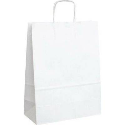 Papírová taška bílá ExtraTWIST 260x120x340 mm s krouceným uchem