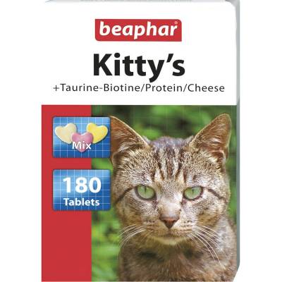Beaphar KITTY'S MIX + TAU 180TAB - комбинация от витаминни таблетки за котки