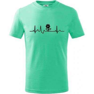EKG záhrada kvietok tričko detské Mätová