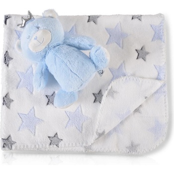 Image 1 of Cangaroo Бебешко одеяло 90/75 cm с играчка Blue Bear (108607)