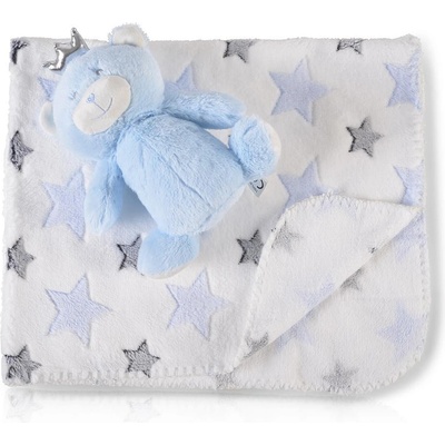 Cangaroo Бебешко одеяло 90/75 cm с играчка Blue Bear (108607)