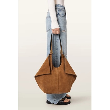 AllSaints шопинг чанта дамска от велур ARA (W338XC)