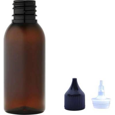 Via Plastová lahvička hnědá s černou špičkou Via 35 ml