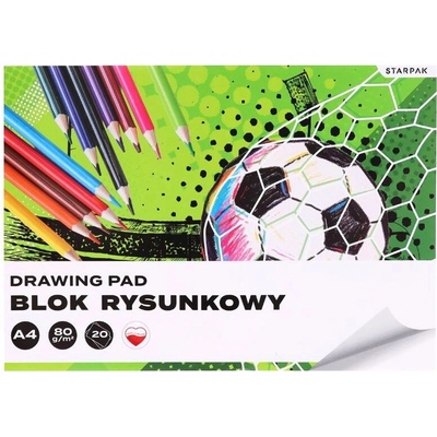 CreativeToys Kresliaci blok futbal A4 20 listov