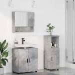 vidaXL Комплект мебели за баня 3 бр. Циментено сиво 61 x 35 x 64 см (3392946)