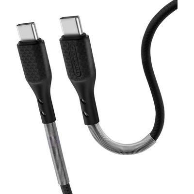 Forcell CB-02C Carbon USB-C na USB-C, 3.0QC/PD60W, 1m, černý