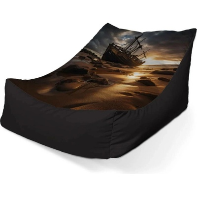Sablio sedací vak lounge Vrak lodi při západu slunce 80 x 95 x 50 cm