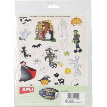 APLI Самозалепващи се етикети Хелоуин, детски, 3 листа (1540200245)