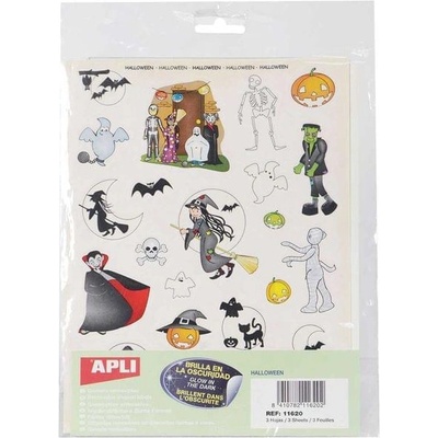 APLI Самозалепващи се етикети Хелоуин, детски, 3 листа (1540200245)