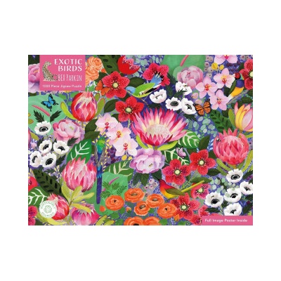 Adult Sustainable Jigsaw Bex Parkin Exotic Birds 1000-Pieces. Ethical Sustainable Earth-Friendly (Flame Tree Publishing)(Puzzle)