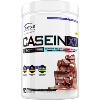 GENIUS NUTRITION Casein-X7 | with Micellar Casein & GABA [750 грама] Шоколад