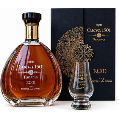 Rum Cueva 1501 San Blas Exclusiva 12 RC 40% 0,7 l (dárkové balení sklenice)