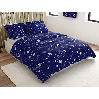 Textilomanie Obliečky z mikrovlákna NOČNÁ OBLOHA modré 70x90 140x200