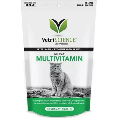VetriScience Nu Cat Senior Multivitamin žuvacie tablety 30 tbl.