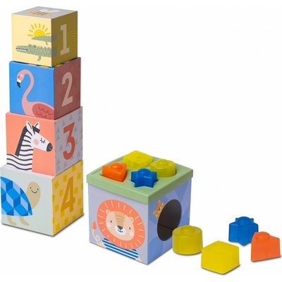 Taf Toys sada kostek a tvarů Savana