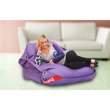 BeanBag 189x140 comfort s popruhmi violet
