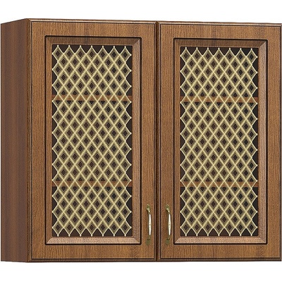 ЕВРОМАР Горен шкаф grand new 80 см с две врати витрина