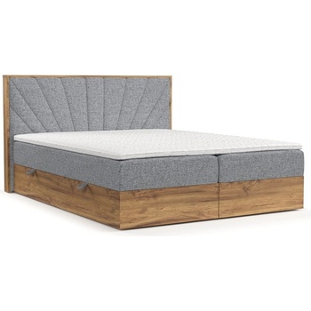 Maison de Reve Боксспринг легло в сиво-естествен цвят с място за съхранение 140x200 cm Asahi - Maison de Rêve (ASAHI140_MDR_P0_ALT16_M3_ALT16_T16_L1)