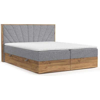 Maison de Reve Боксспринг легло в сиво-естествен цвят с място за съхранение 140x200 cm Asahi - Maison de Rêve (ASAHI140_MDR_P0_ALT16_M3_ALT16_T16_L1)