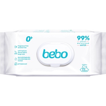 Bebo мокри кърпи чиста вода 99% - 72 броя