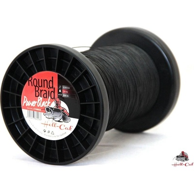 Hell-Cat šňůra Round Braid Power Black 1000m 0,60mm 75kg