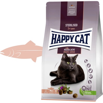 Happy Cat HC Sterilised Atlantik Lachs Losos 1,3 kg